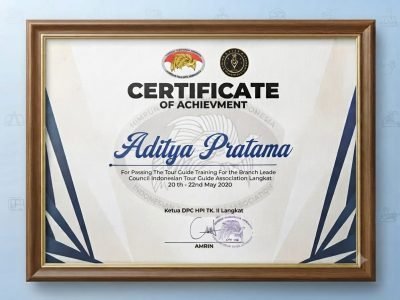 aditya pratma local guide certificate